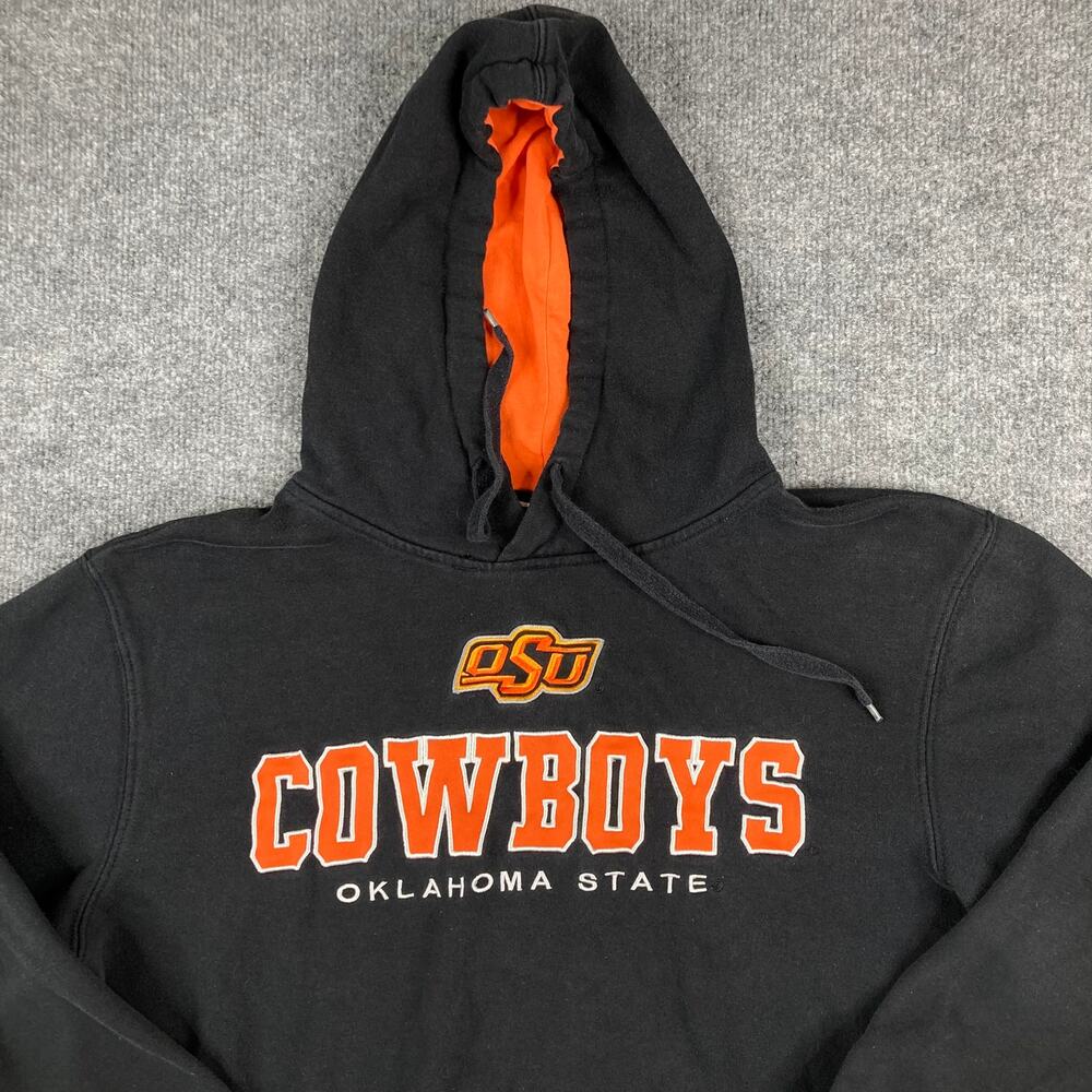 Stadium Athletics Hoodie Mens Size M Black Oklahoma State Cowboys Pullover Team